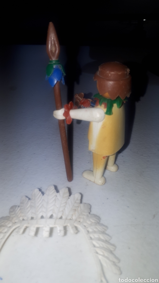 Playmobil: Indio primera generaci&oacute;n con complementos y canoa playmobil - Foto 2