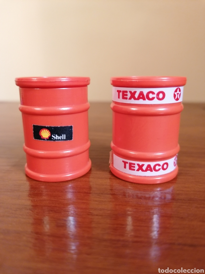 Playmobil: Playmobil Bidones Gasolina Rojos Texaco Shell