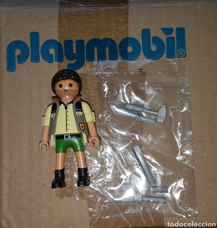 Playmobil: Figura playmobil arque&oacute;logo paleont&oacute;logo con herramientas precintadas mu&ntilde;eco