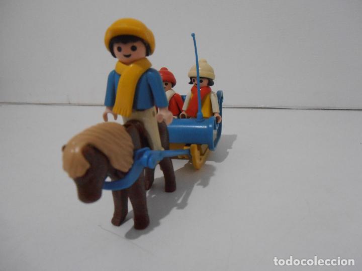 Playmobil: PLAYMOBIL, TRINEO AZUL NIÑOS PONY REF 3391, AÑOS 80 - Foto 2 - 311590118