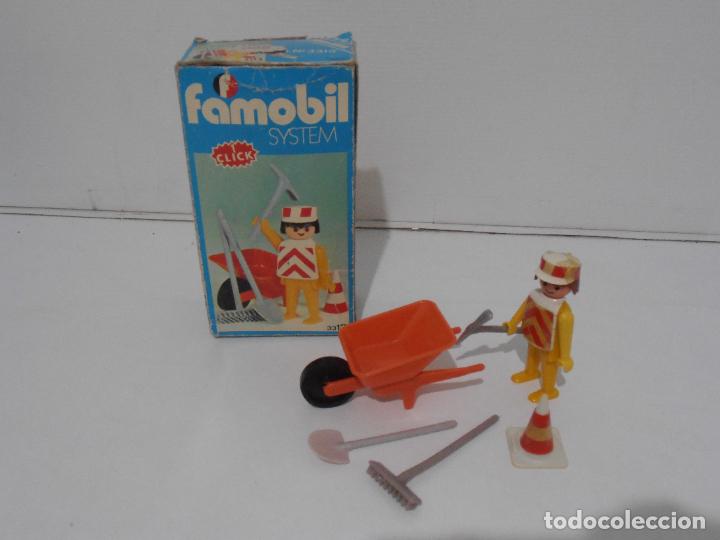 Playmobil: OPERARIO CARRETILLA, FAMOBIL, REF 3313, CAJA ORIGINAL, COMPLETO - Foto 2 - 311594798