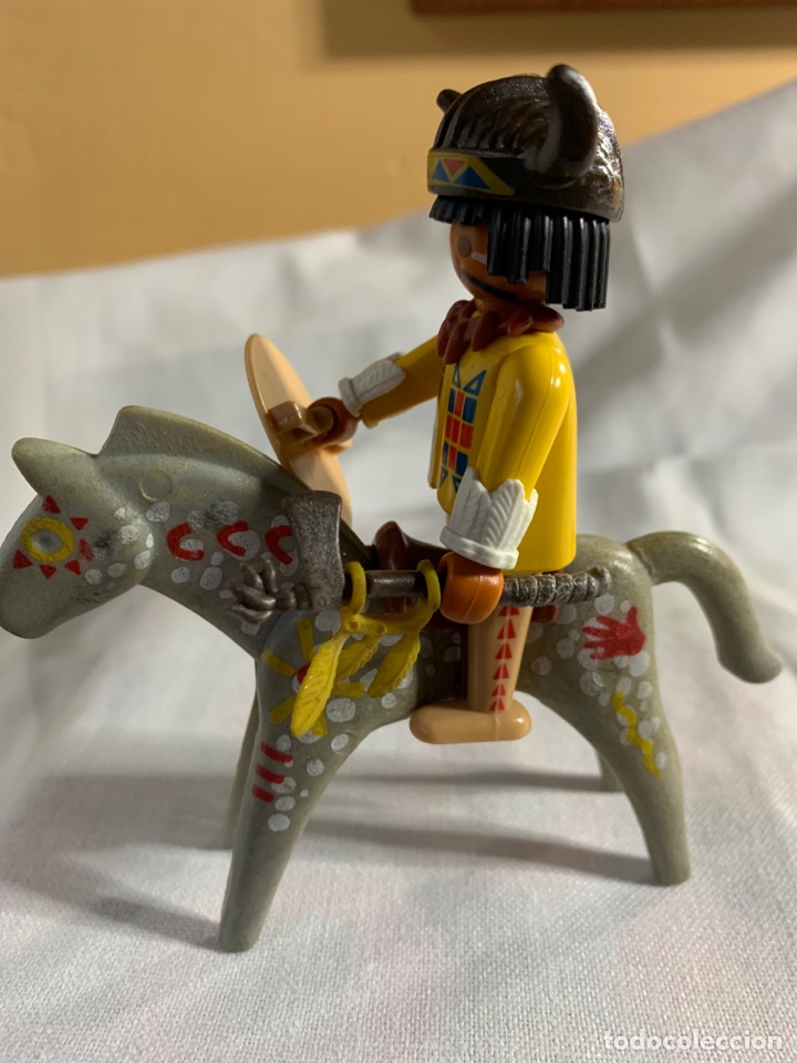 Playmobil: INDIO A CABALLO DE PLAYMOBIL CON COMPLEMENTOS GEOBRA 1974 - Foto 3