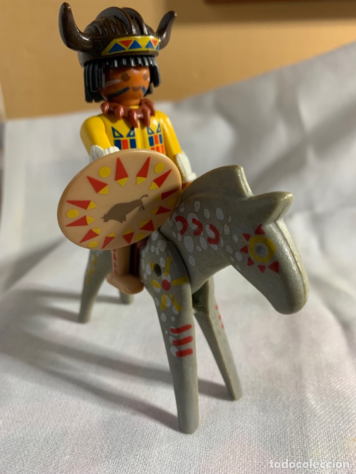 Playmobil: INDIO A CABALLO DE PLAYMOBIL CON COMPLEMENTOS GEOBRA 1974 - Foto 1