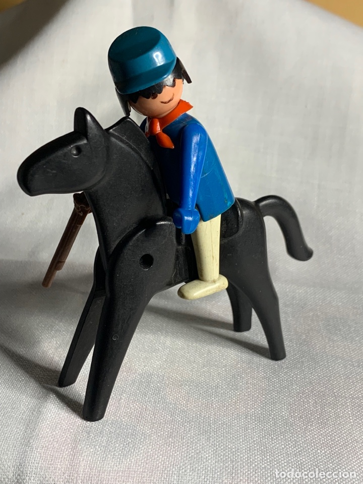 Playmobil: SOLDADO A CABALLO Y CON ESCOPETA PLAYMOBIL GEOBRA 1974