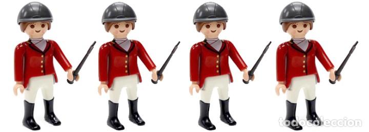 Playmobil: PLAYMOBIL LOTE 4 FIGURAS DE MUJER JINETE / AMAZONA (5204 SERIES 1). MONTADAS, SUELTAS EN BOLSITA.
