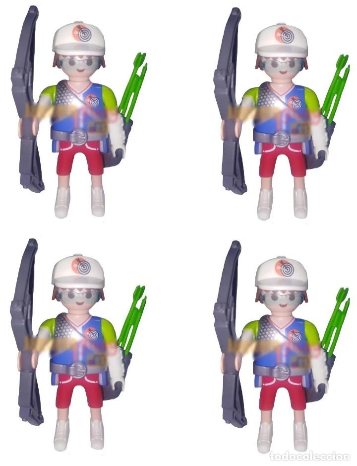 Playmobil: PLAYMOBIL LOTE 4 FIGURAS DE ARQUERO OL&Iacute;MPICO (9443 SERIES 14). MONTADAS,SUELTAS EN BOLSITA.
