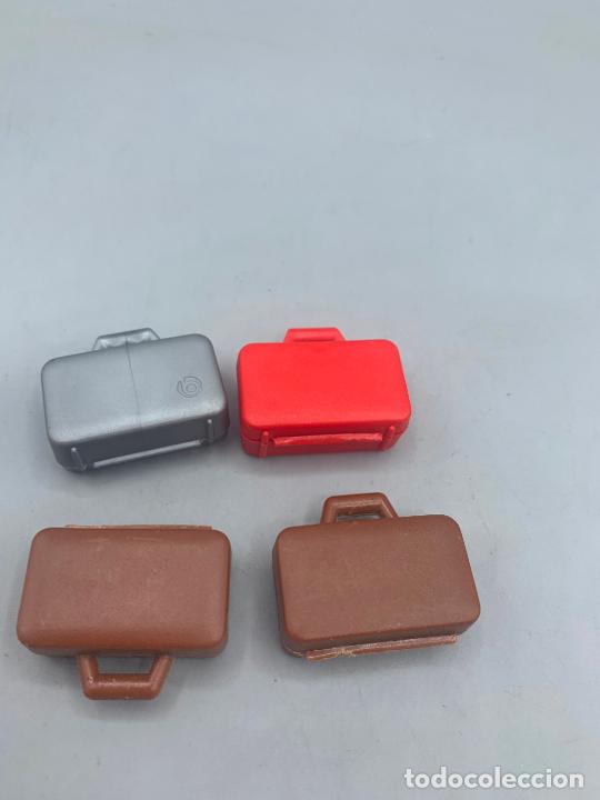 Playmobil: Playmobil maleta malet&iacute;n marr&oacute;n rojo gris