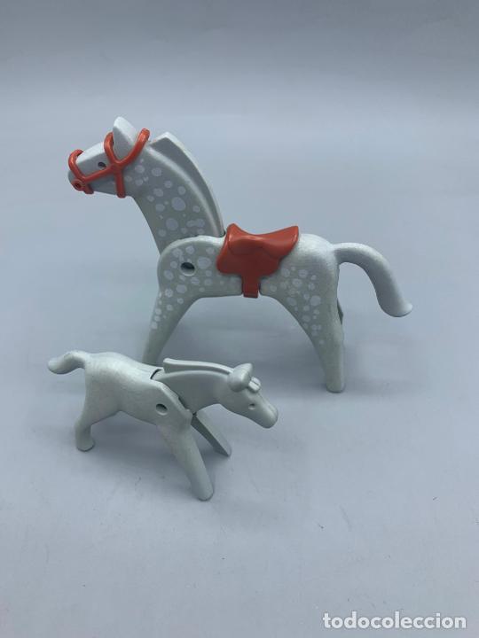 Playmobil: Playmobil caballo gris con silla bocado y cria