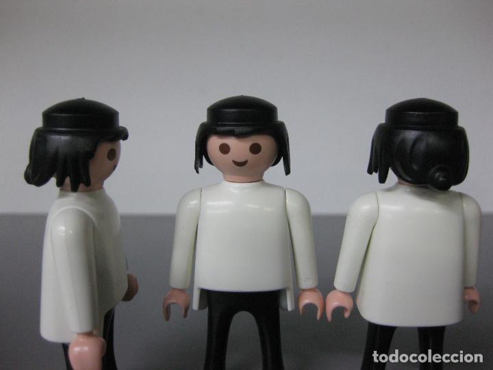 Playmobil: PLAYMOBIL lote 3 pelo peluca coleta pirata negra -solo se vende 3 pelos -