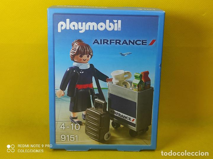 Playmobil: Playmobil Azafata exclusiva air France REF 9151
