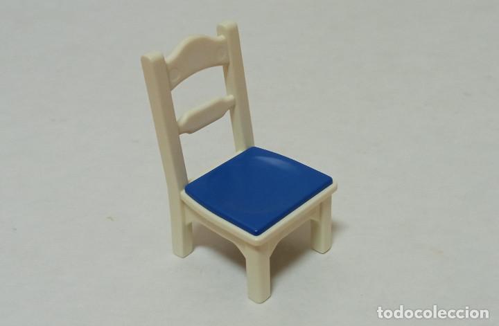 Playmobil: Playmobil - Silla Blanca con Asiento Azul, Cocina, Comedor