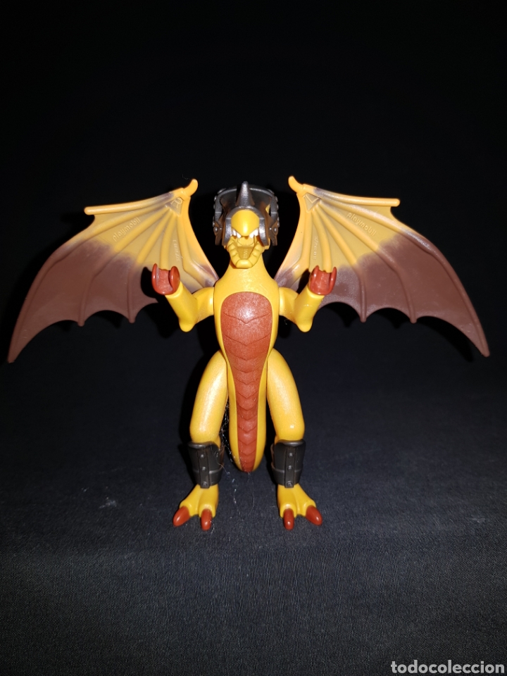 Playmobil: Playmobil Dragons Drag&oacute;n Roca Samurai Set 5462 Amarillo Figura Articulada Asia Medieval Mongol