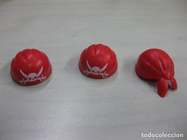 Playmobil: PLAYMOBIL lote 3 pa&ntilde;uelos cabeza pelo pirata calavera