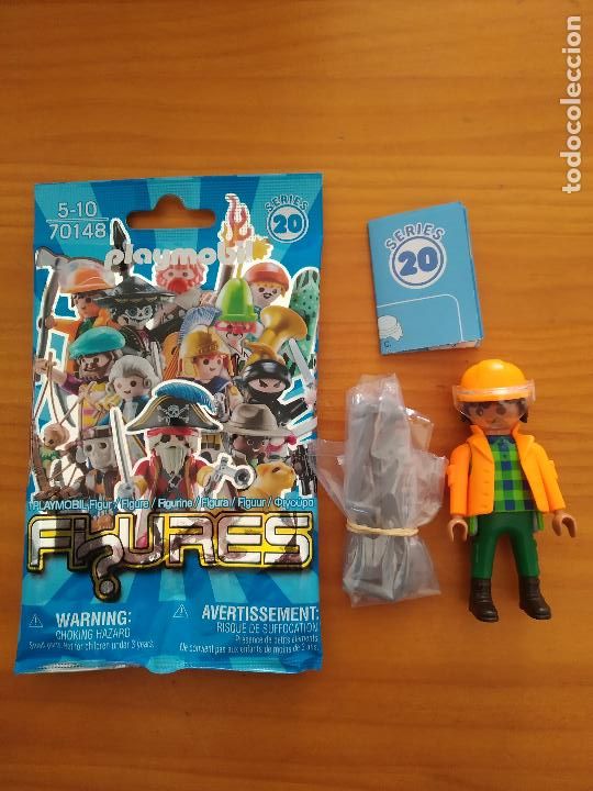 Playmobil: PLAYMOBIL SERIE 20 AZUL - LE&Ntilde;ADOR - NUEVO, SOLO ABIERTO - FIGURES - REF 70148 (100A#)