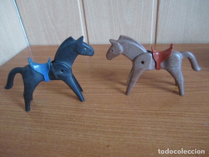 Playmobil: PLAYMOBIL: LOTE 2 CABALLOS ANTIGUOS CON MONTURA
