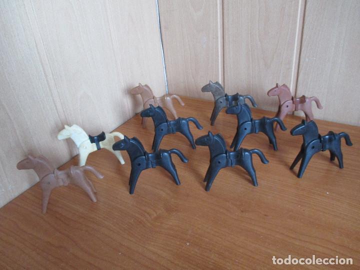 Playmobil: PLAYMOBIL: LOTE 10 CABALLOS ANTIGUOS CON MONTURA