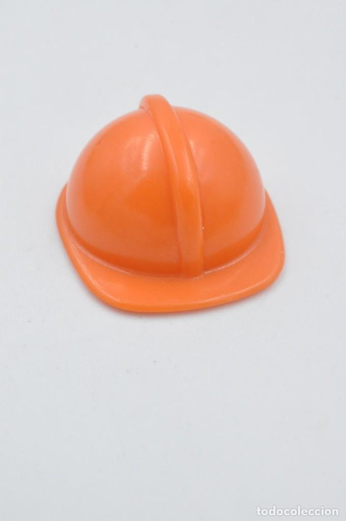 Playmobil: Playmobil, casco obra naranja antiguo