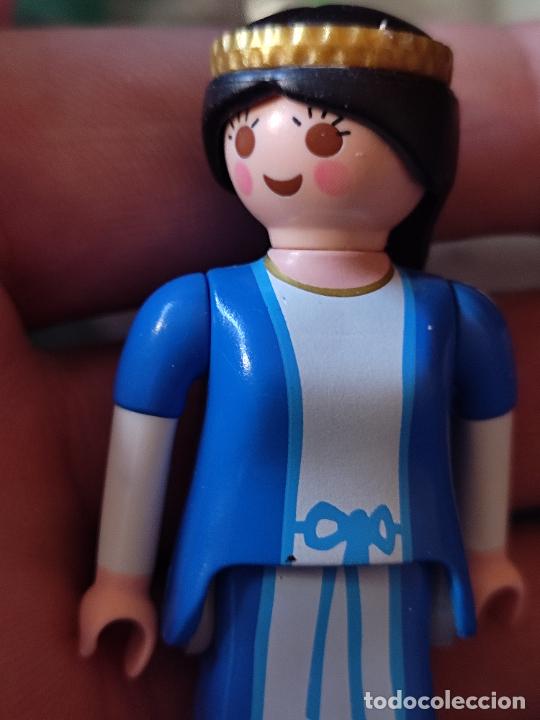 Playmobil: PLAYMOBIL PRINCESA MEDIEVAL DIADEMA LAZO COLETA VESTIDO AZUL SERIE HISTORIA JUGADA