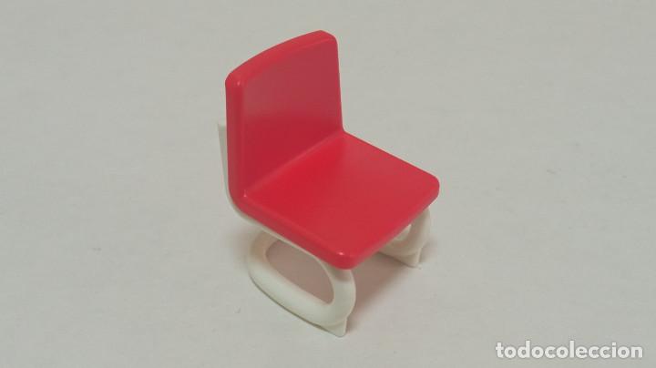 Playmobil: Playmobil - Silla Oficina Patas Redondas Color Rojo y Blanco