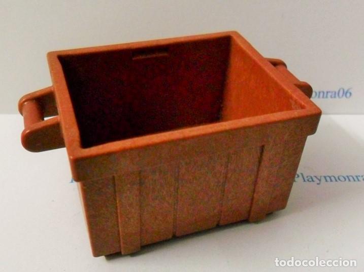 Playmobil: PLAYMOBIL P129 * CAJA MADERA CON ASAS MARRON ROJIZO SIN TAPA