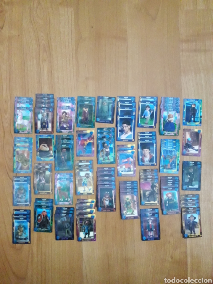 Playmobil: LOTE 95 TARJETAS HOLOGRAMAS LENTICULARES CROMOS PLAYMOBIL LA PELICULA. 33 MODELOS M&Aacute;S LAS REPETIDAS