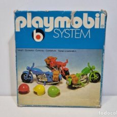 Playmobil: PLAYMOBIL 3208 SET ANTIGUO MOTO MOTOCICLETA EPOCA ROJA VERDE AZUL POLICIA