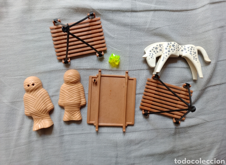 Playmobil: Lote playmobil , sarcofago momia, caballo, plataformas, fuego...