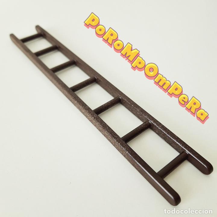 Playmobil: PLAYMOBIL escalera 7 pelda&ntilde;os marr&oacute;n osucra 16X2,5cm aprox similar castillo medieval 3268 F8