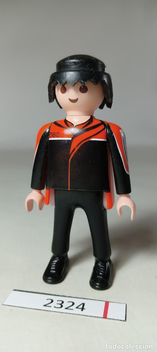 Playmobil: PLAYMOBIL FIGURA MENSAJERO REPARTIDOR PAQUETERIA TNT POST CIUDAD (ZCETA)