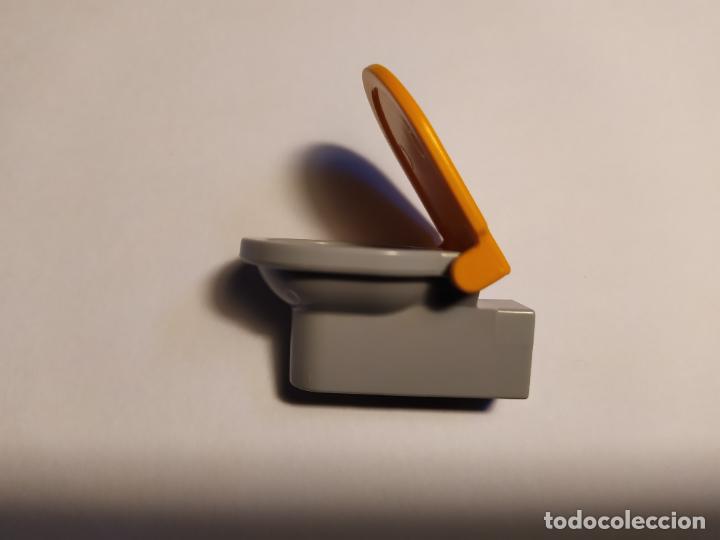 Playmobil: PLAYMOBIL MOBILIARIO SANITARIO WC ASEO GRIS AMARILLO