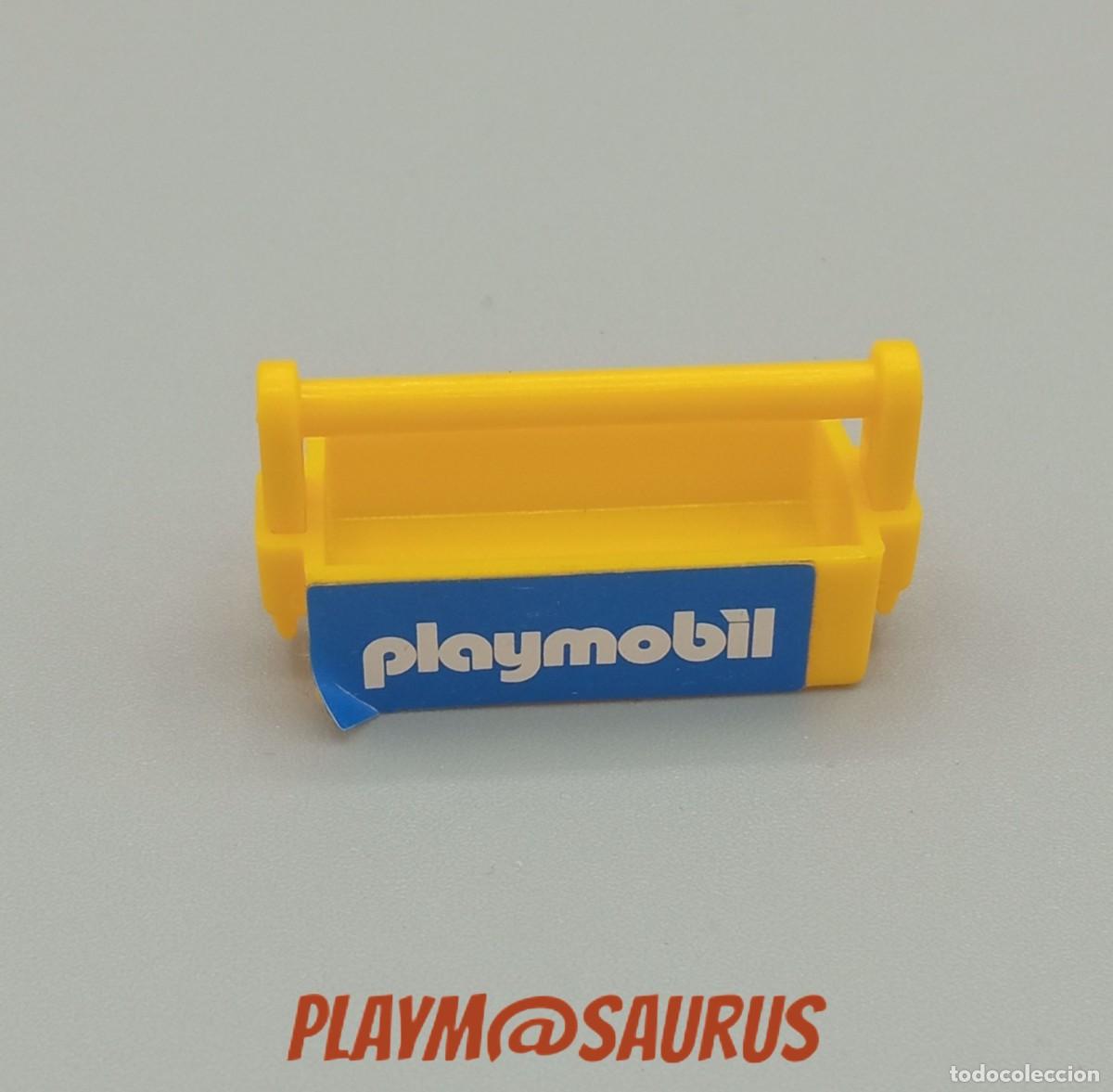 Playmobil: PLAYMOBIL CAJA AMARILLA CON PEGATINA HERRAMIENTAS FAMOBIL