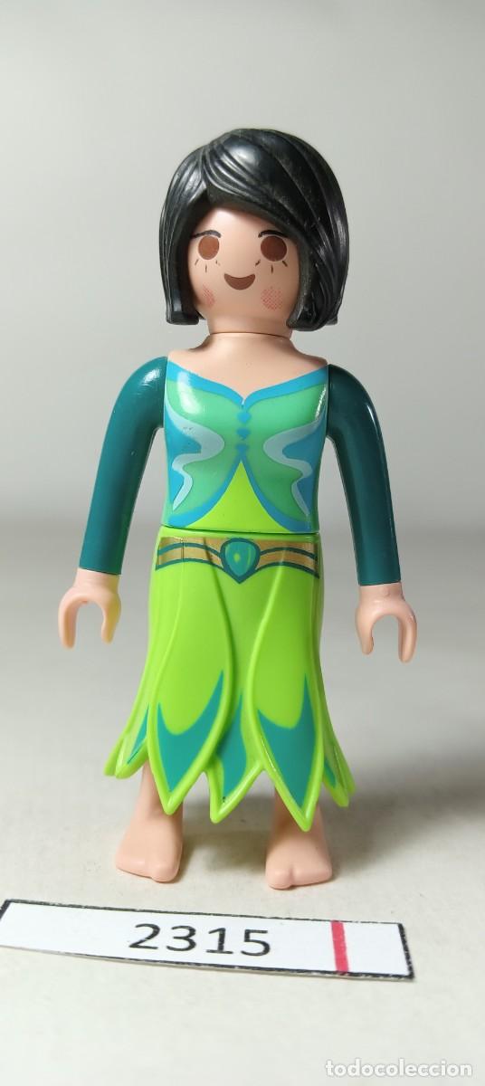 Playmobil: PLAYMOBIL FIGURA MUJER HADA VERDE DEL BOSQUE FANTASIA (ZCETA)