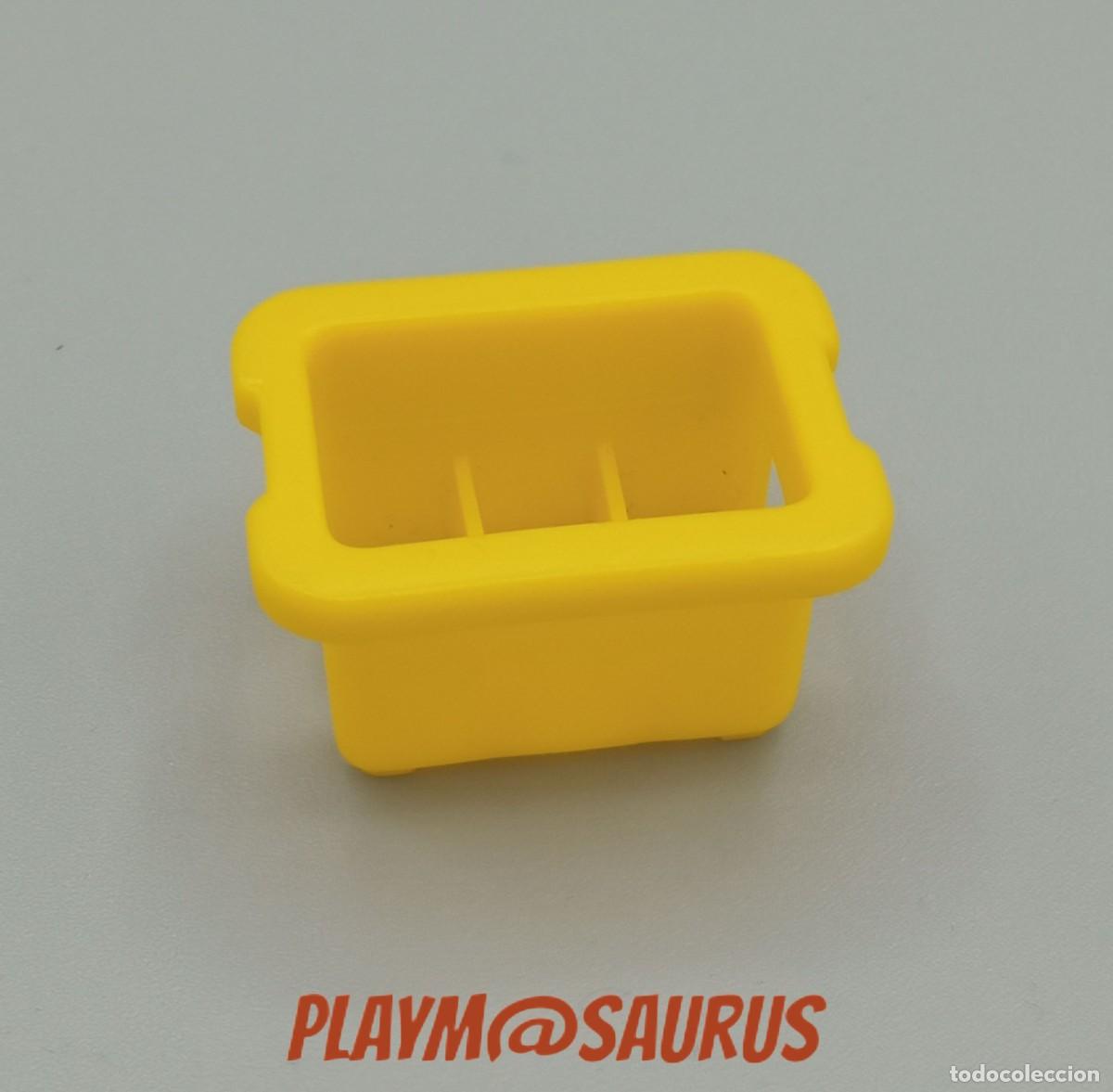 Playmobil: PLAYMOBIL CAJA AMARILLA BOTELLERO BOTELLAS OBREROS 1&ordf; &Eacute;POCA FAMOBIL
