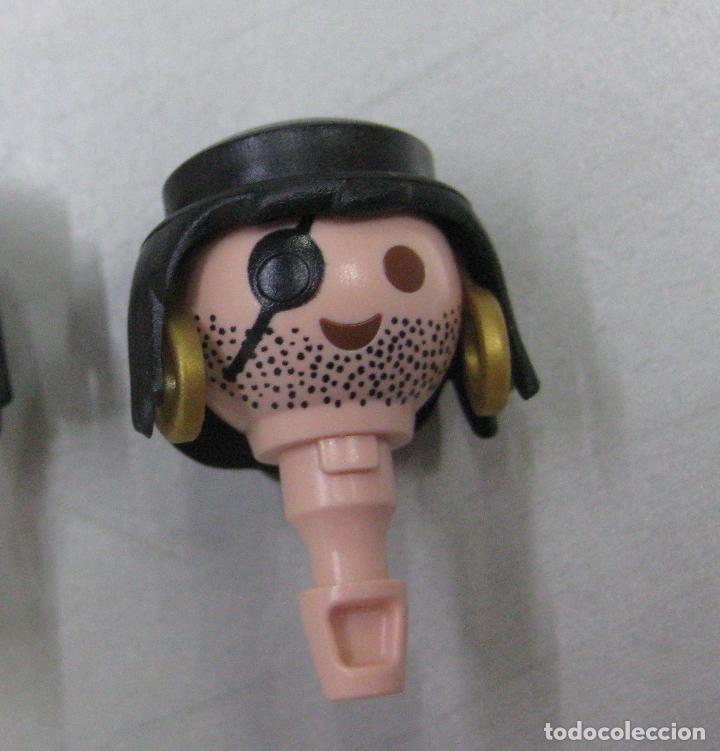 Playmobil: PLAYMOBIL cabeza tuerto pirata recambio + pendientes +pelo -las 3 cosas-