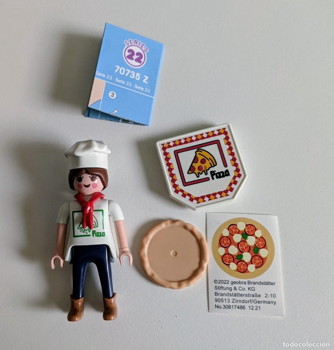 Playmobil: Playmobil serie 22 chica pizzera nueva en sobre