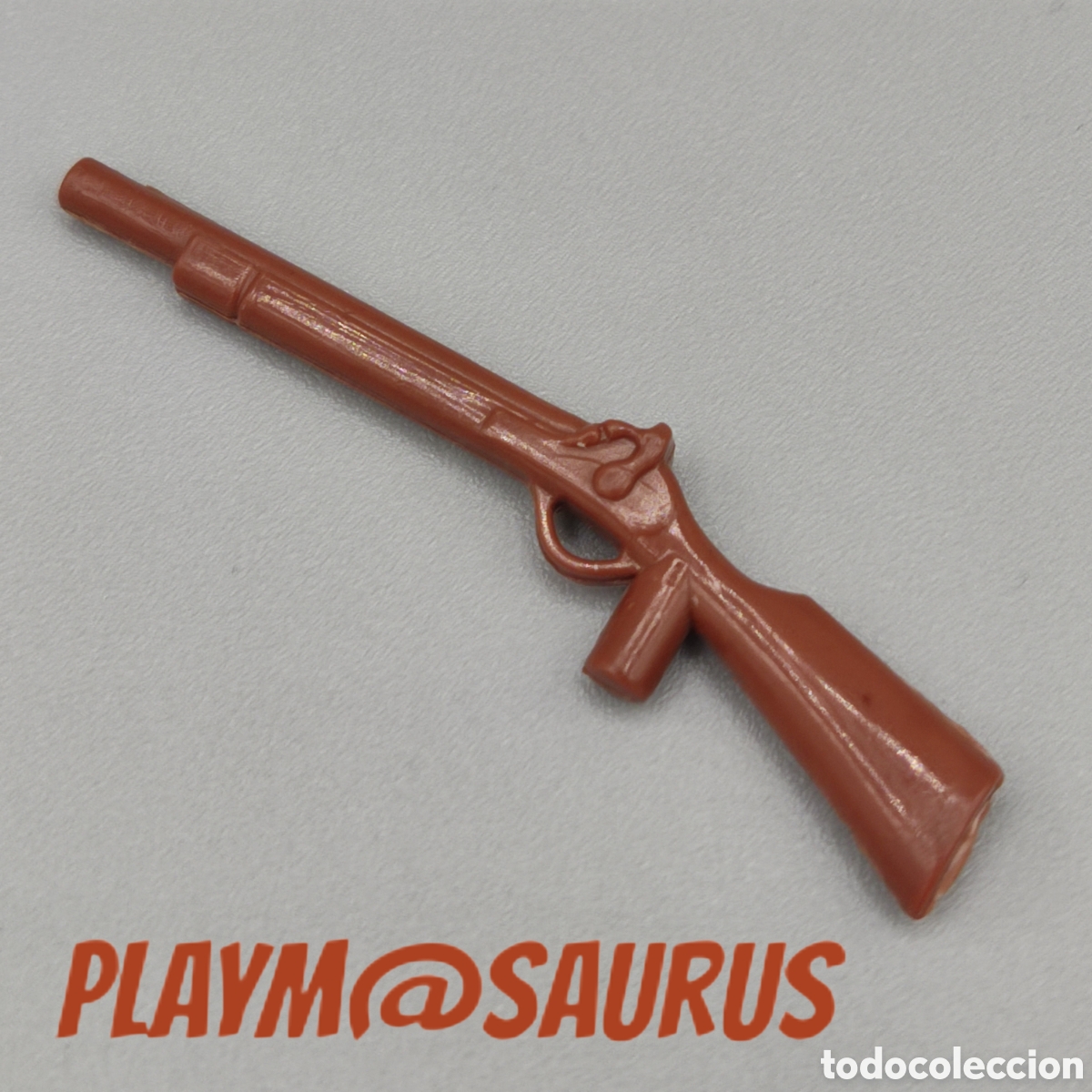 Playmobil: Playmobil rifle marron ca&ntilde;on corto western oeste escopeta fusil cowboy soldados forajidos vaqueros
