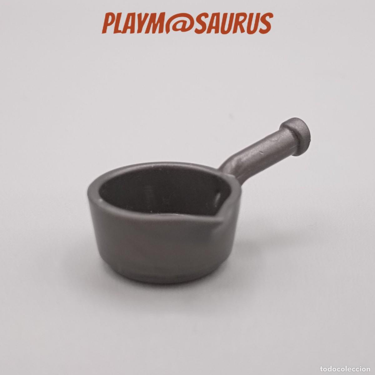 Playmobil: Cazo Olla Cocina Gris Mango Utensilio Moderno 3217 3236 3645 3647 3945 4857 Playmobil Famobil