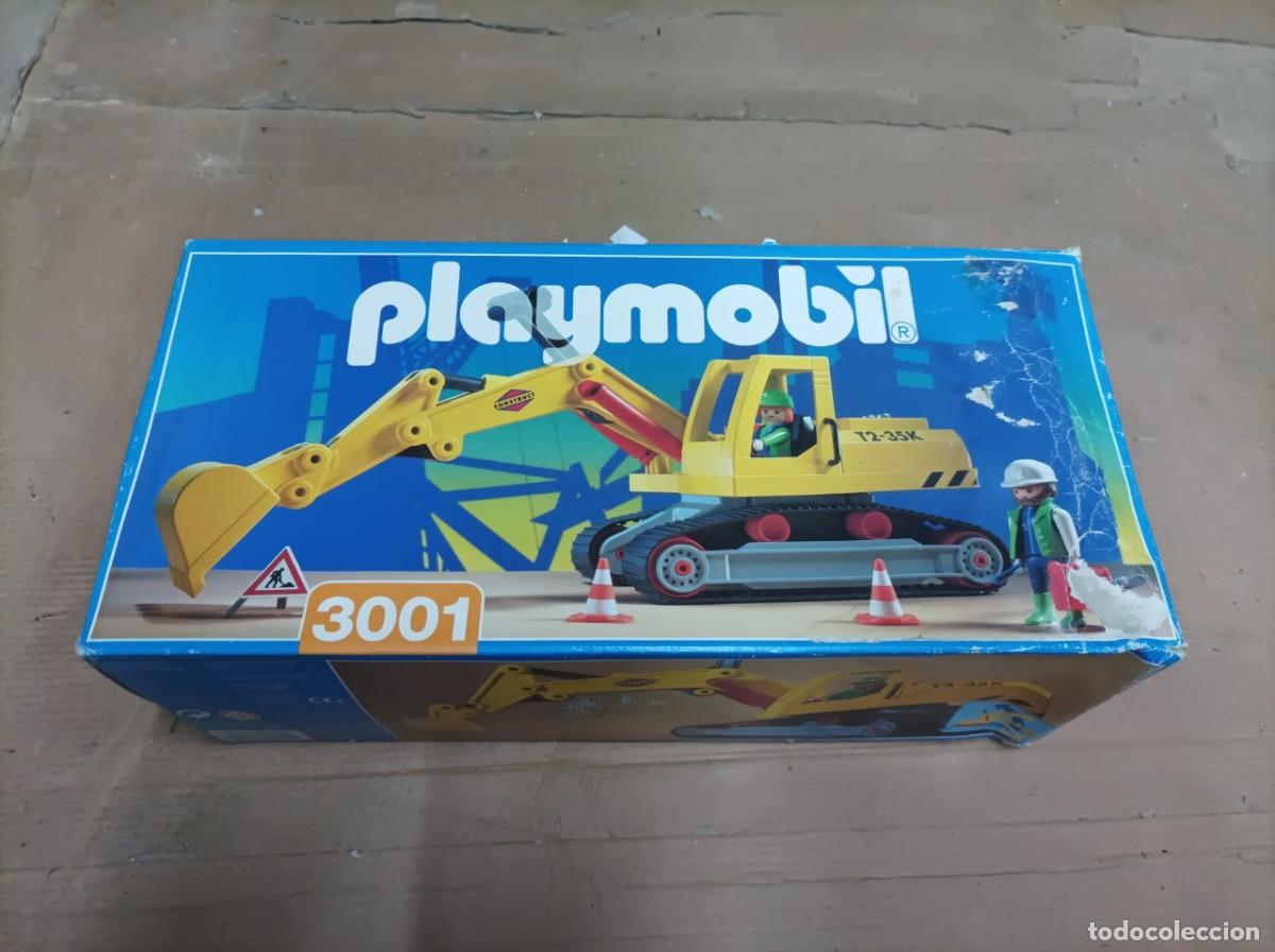Playmobil: SET PLAYMOBIL EXCAVADORA DE OBRAS REFERENCIA 3001 VINTAGE NUEVO SIN ABRIR