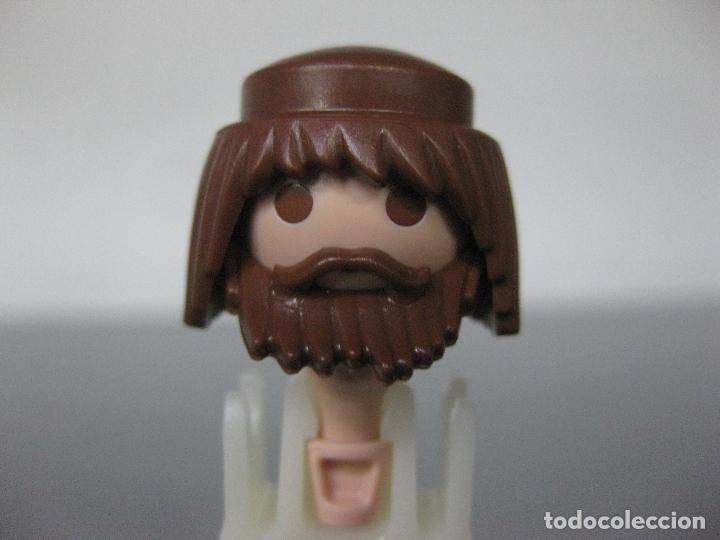 Playmobil: PLAYMOBIL cabeza recambio +pelo melena + barba -las 3 cosas- HEA1
