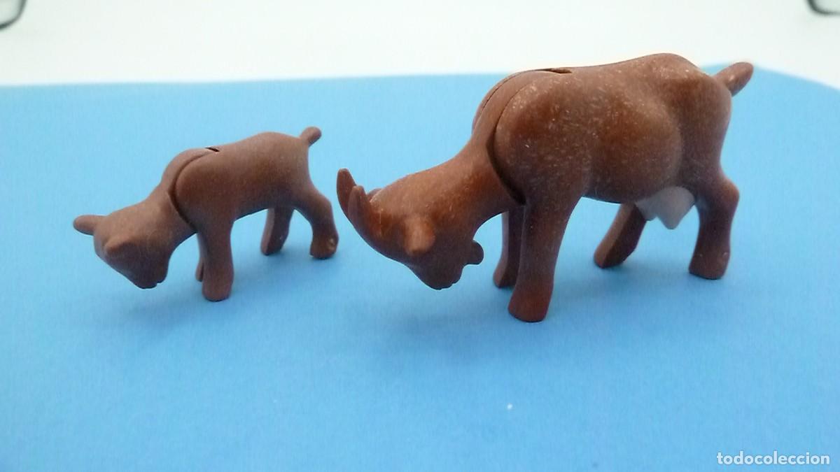 Playmobil: Cabra marr&oacute;n y cria. Playmobil - Foto 3