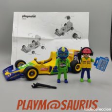 Playmobil: PLAYMOBIL 3603 COCHE FORMULA 1 F1 AMARILLO VERDE AZUL BBS GOODYEAR CHAMPION PILOTO VEHICULO CARRERAS. Lote 402432509