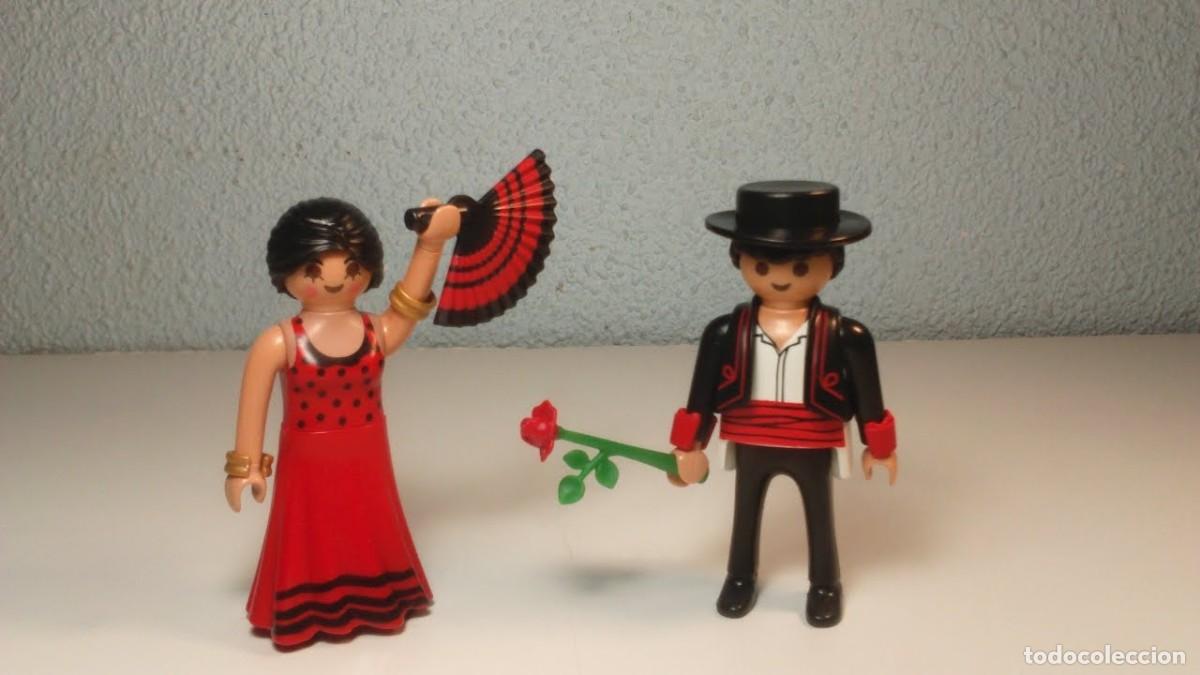Playmobil: PLAYMOBIL FIGURAS DE BAILAOR Y BAILAORA FLAMENCOS. USADAS, SUELTAS, EN BOLSITA.