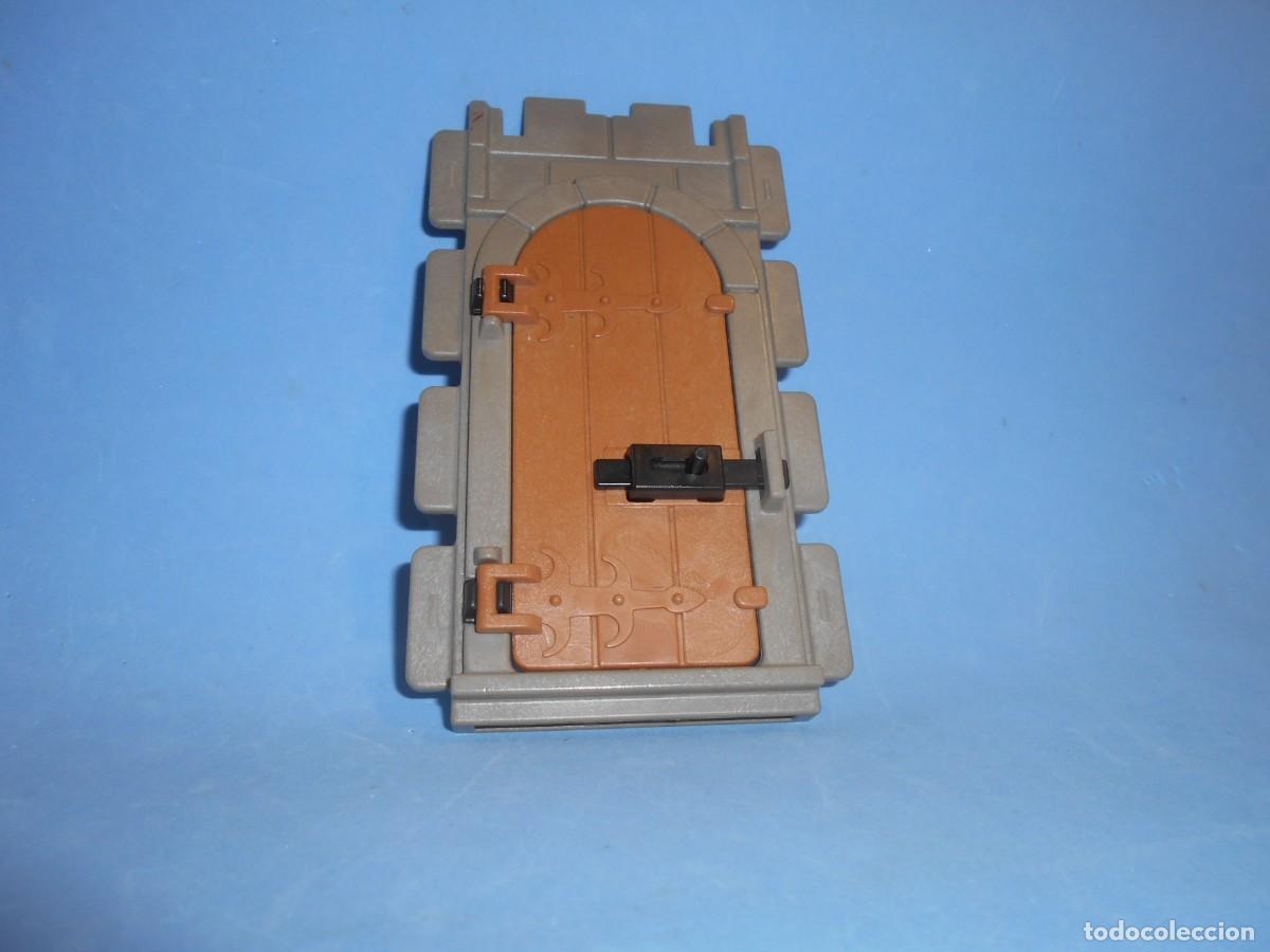 Playmobil: PLAYMOBIL : MURO , PARED PLANA CON PUERTA : CASTILLO ,EDIFICIO ,MEDIAVAL - Foto 1