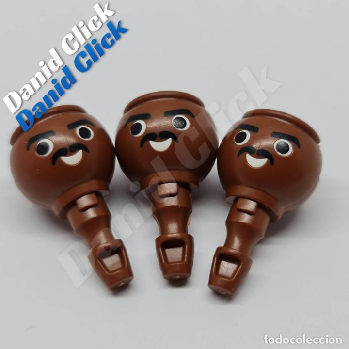 Playmobil: PLAYMOBIL LOTE DE CABEZAS X 3