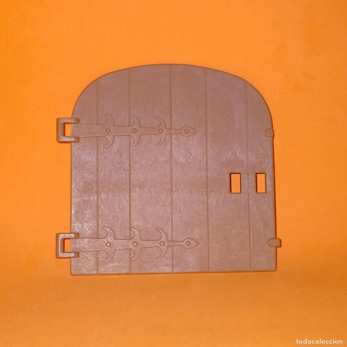 Playmobil: - PLAYMOBIL - PUERTA TIPO MADERA MARR&Oacute;N CLARO CASTILLO / EDIFICIO MEDIEVAL - Foto 1