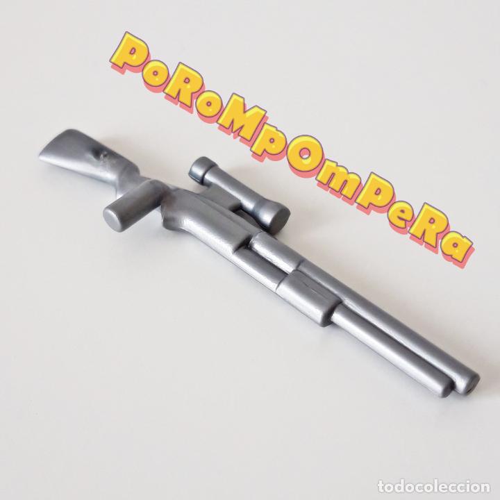 Playmobil: PLAYMOBIL RIFLE GRIS PLATEADO MIRA TELESC&Oacute;PICA FUSIL ESCOPETA FRANCOTIRADOR P1