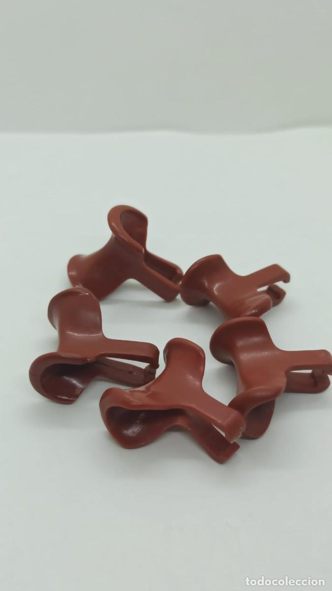 Playmobil: Playmobil silla caballo marr&oacute;n lote 5 unidades