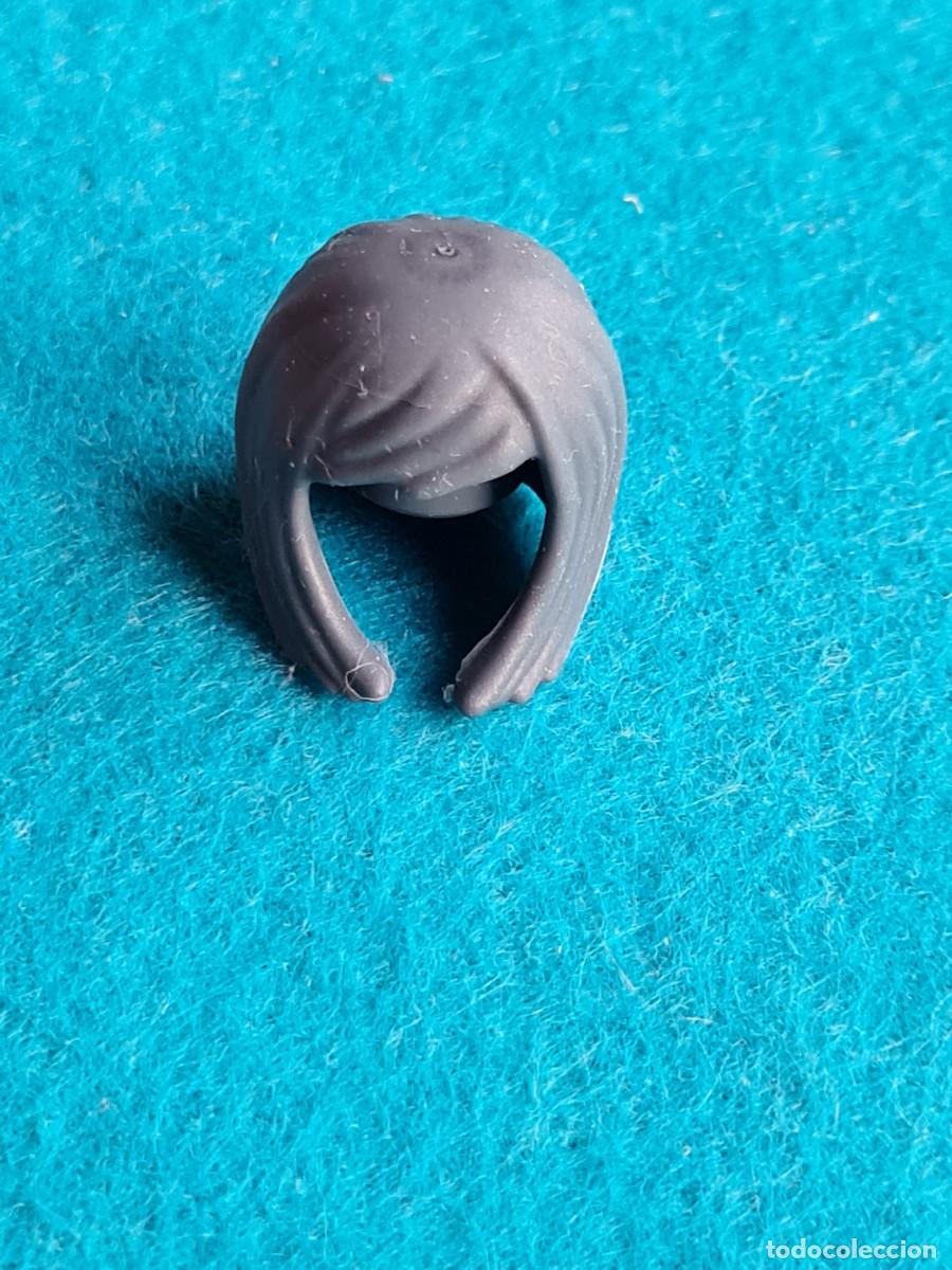 Playmobil: playmobil pelo peluca silicona mujer gris oscuro medieval romanos vikingos victoriano oeste bruja