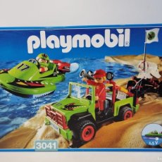 Playmobil: PLAYMOBIL 3041 COCHE JEEP TODOTERRENO 4X4 REMOLQUE LANCHA CARRERA MAR PLAYA