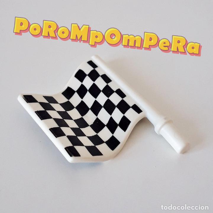 Playmobil: PLAYMOBIL BANDER&Iacute;N CUADR&Iacute;CULAS BLANCO NEGRO 4780 6869 9225 70425 SALIDA COMPETICI&Oacute;N CARRERA